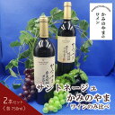 【ふるさと納税】サントネージュ かみのやまワイン のみ比べ 750ml × 2本 セット ワイン フルボディ 赤ワイン カベルネ・ソーヴィニヨン メルロー お取り寄せ 産地直送 送料無料 山形県 上山市 0141-2411