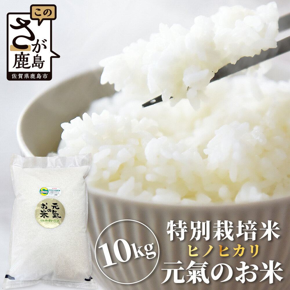 【ふるさと納税】特別栽培米ヒノヒカリ10kg(5kg×2)白米【生産者直送】幸せと笑顔を届ける元氣のお米｜佐賀県特別栽培農産物｜化学農薬・化学肥料不使用｜新米 精米 有機肥料 佐賀県 鹿島市 D-219