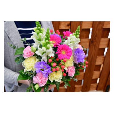 ふるさと納税 伊那市 【6ヶ月定期便】フラワーアレンジ(ギフトにも)花の名産地伊那から全国へ　旬の切り花を1鉢お届け |  | 01