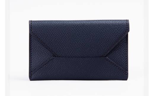 エンベローブ型名刺サイズカードケース ネイビー【1201-2-ECF】｜革製品 レザー 国産 [1076]