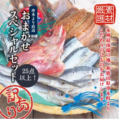 ふるさと納税 串本町 【訳あり干物セット】25点以上!おざきのひもの「おまかせスペシャルセット」【ozk102-1】