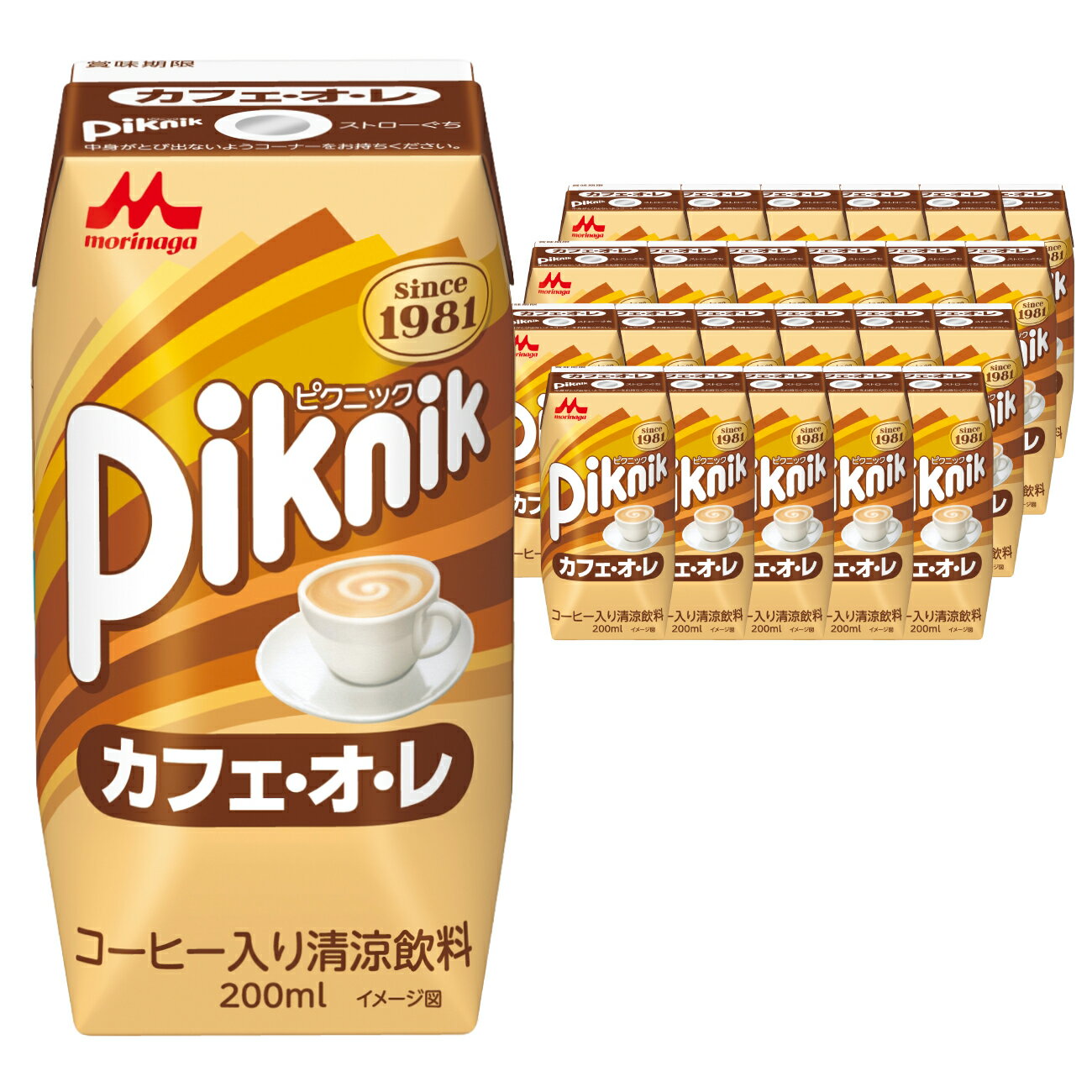 【ふるさと納税】 カフェオレ 森永 ピクニック カフェ・オ・レ 200ml 24本 計4800ml 森永乳業 [翔栄通商 愛知県 江南市 ko23btu570061] 紙パック ジュース ミルクコーヒー ティータイム おやつ ジャストサイズ コーヒー 珈琲 まとめ買い 買い置き