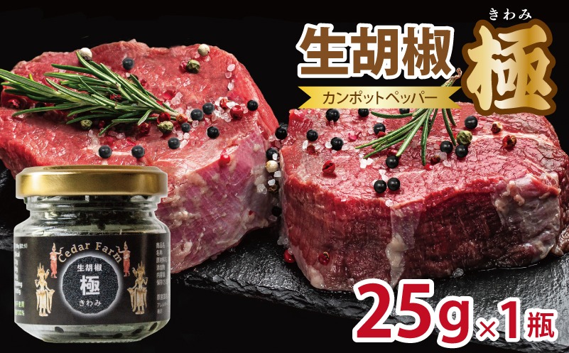 005A747 生胡椒 極(きわみ) 25g×1本【能登の塩 コショウ こしょう カンポットペッパー スパイス カンボジア】