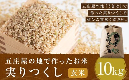 五庄屋の地で作った お米 実りつくし 玄米 10kg 米 ご飯 国産 九州産 福岡県 うきは市 【2026年1月下旬発送開始】