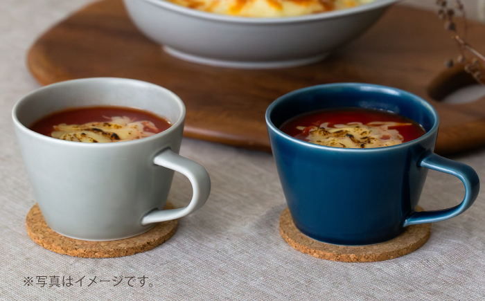 【波佐見焼】OVENWARE マグ〈ブルー・グレー〉２色2点セット【西海陶器】 [OA516]