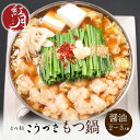 【ふるさと納税】 こうづき もつ鍋(醤油)2〜3人前 黒毛和牛 小腸 牛モツ 鍋 セット 福岡 博多 家庭用 贈答品 ギフト 冷凍 送料無料 U64-03