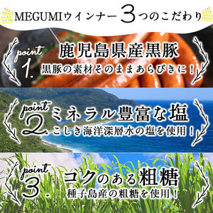 豚の飼養頭数日本一！鹿児島県産黒豚ハムセット1.4kg超！(黒豚手巻ロースハム約700g・黒豚黒豚MEGUMIウインナー3種 プレーン・ジンジャー・ガーリック各1P(144g)・黒豚生ハムスライス10