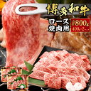 【ふるさと納税】博多和牛 ロース 焼肉用 計約800g 約400g×2パック 牛肉 和牛 肉 お肉 ブランド牛 牛ロース ロース肉 焼肉 焼き肉 やきにく BBQ バーベキュー お取り寄せグルメ 冷凍 九州 福岡県 大刀洗町 送料無料