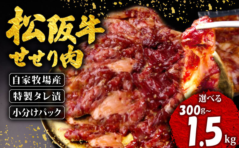 
            選べる 容量 松阪牛 せせり 味付け肉 300g ~ 1.5kg 冷凍 小分け 骨まわり肉 赤身 松阪 牛肉 ブランド牛 高級 和牛 国産牛 せせり 松阪牛 松坂牛 焼き肉 BBQ キャンプ おすすめ 人気 自家牧場 タレ漬け 濃厚 やみつき せせる 簡単調理 三重県 松阪市 松阪 松坂 伊勢志摩 伊勢 志摩 老舗 
          