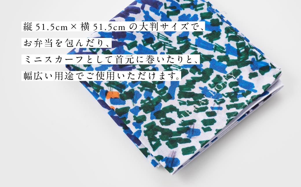 ハンカチーフ Midori Kudo「（無題）（青）」 ハンカチ ファッション コットン 大判 日本製