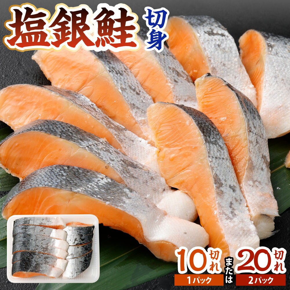 【ふるさと納税】塩銀鮭 切身〈選べる〉1パック 約800g(約80g×10切) / 2パック 約1.6kg(約80g×20切) 鮭 切り身 銀鮭 塩鮭 サケ シャケ 魚 魚介 海鮮 冷凍 福岡県北九州市