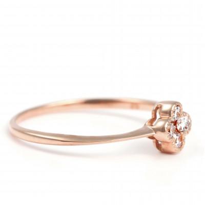 ふるさと納税 大月市 クローバーダイヤモンドリング　0.15CT　R3989DI-R#10 |  | 01