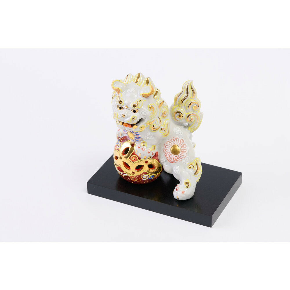 【ふるさと納税】4.5号獅子　白盛　（台・立札付）