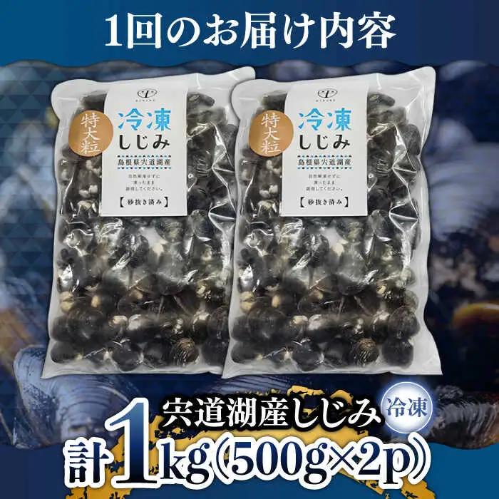 しじみ 【全12回定期便】超希少！特大粒プレミアムサイズ 宍道湖産冷凍大和しじみ 特大粒500g×2袋 島根県松江市/平野缶詰有限会社[ALBZ044] しじみ しじみ