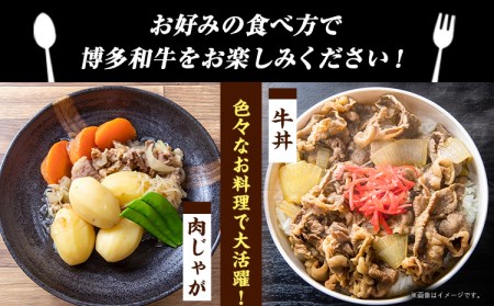 博多和牛切り落とし 1000g (500ｇ×2パック)《30日以内に出荷予定(土日祝除く)》小竹町 博多和牛 株式会社MEAT PLUS 牛肉 牛肩 バラ A4ランク 以上使用 厳選
