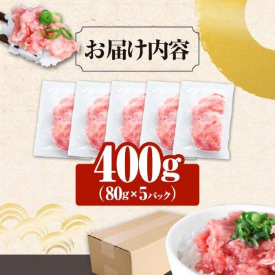 ふるさと納税 田野町 【四国一小さなまち】≪カネアリ水産≫ まぐろのネギトロ　400g(80g×5パック) |  | 03