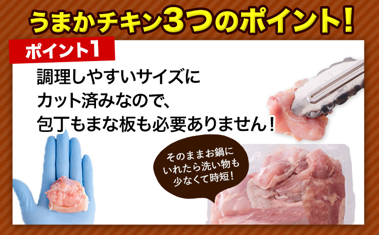 【3ヶ月定期便】うまかチキン 全パックむね肉セット(計1種類) 合計4.34kg 合計 約13.02kgお届け《お申込み月の翌月より出荷開始》冷凍 小分け 胸肉 ムネ肉 冷凍 真空 小分け