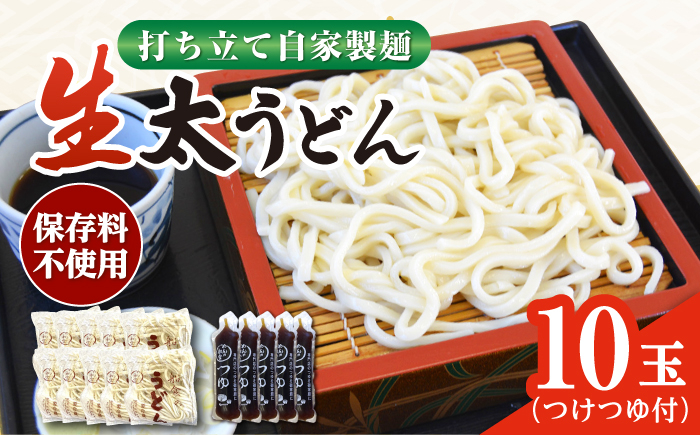 
船食製麺の生太うどん約150g×10玉セット 自家製つけつゆ付き 生麺 生めん 太麺 太めん 熟成麺 横須賀【有限会社 船食製麺】 [AKAL010]
