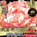 【ふるさと納税】豚肉 切り落とし 小分け 冷凍 真空 パック 国産 茨城県産 244厳選！茨城県産浅倉ポーク切り落とし2.5kg（500g×5袋・真空パック）