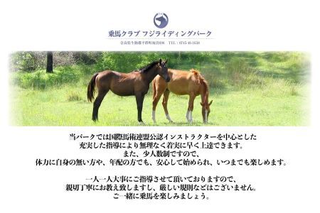 乗馬教室【3回コース】( 蹄鉄 プレゼントつき) | 乗馬 体験 運動 ふれあい 奈良県 平群町