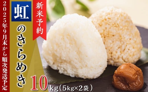 【 先行予約 】 令和7年産  新米 にじのきらめき 10kg ( 5kg × 2袋 )【 2025年9月末頃から順次発送 】【 茨城県下妻市産 】【 米 お米 白米 にじのきらめき 10kg ご飯 こめ 甘い お米 真空パック 茨城県産 令和7年産 新米 予約 先行予約 】