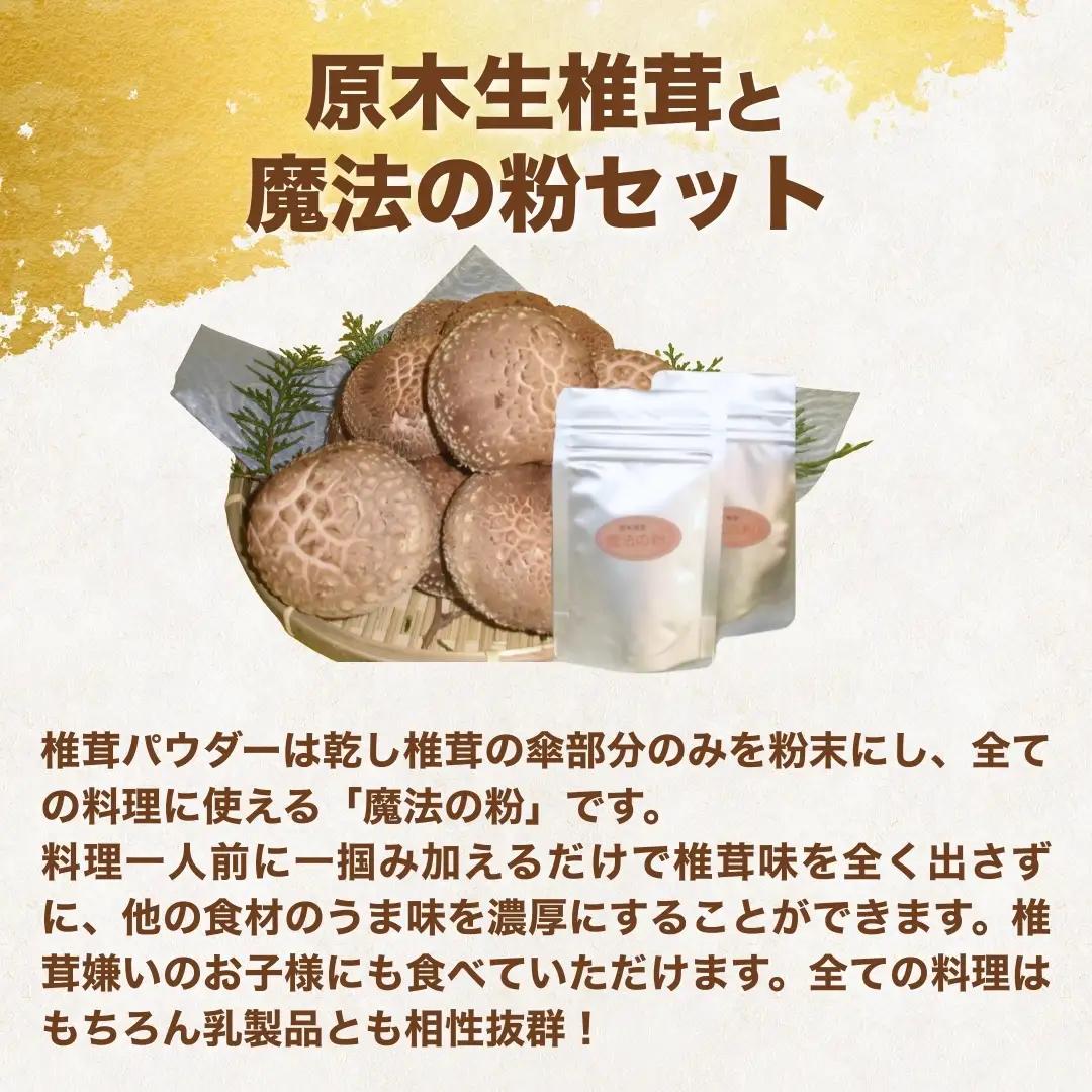 原木生椎茸＋魔法の粉(原木生椎茸＋乾し椎茸パウダー)