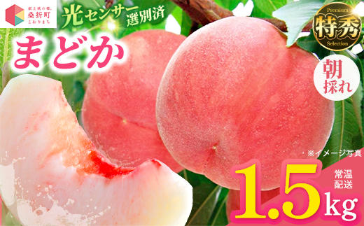 
                  もも【まどか・2027年産先行予約】特秀1.5kg　桑折町産　JAふくしま未来　桃 ／ もも モモ 果物 フルーツ 旬 甘い 甘み ジューシー 果肉 果汁 新鮮 フレッシュ デザート おいしい 産地直送 桑折 こおり こおりまち 福島県 特産品 献上桃の郷 【07301-0137】
                