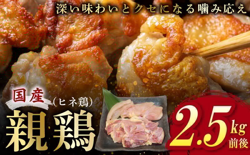 国産親鶏 ヒネ鶏 合計 2.5kg前後 小分け 600g前後×4P 010B1532