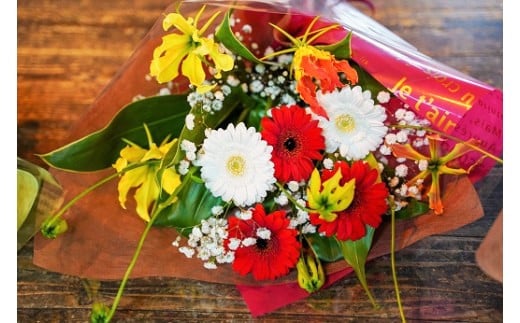 〈予約受付〉 【クリスマス・お正月】栄光・炎の花 グロリオサの花束(サイズ中)　H092-067