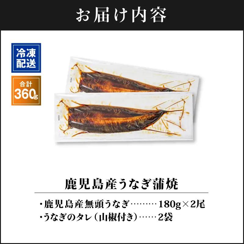 【 土用の丑の日特集 】 1284-3鹿児島産うなぎ 合計360g（180g×2尾） KN021-015-02 鰻 魚 惣菜 総菜