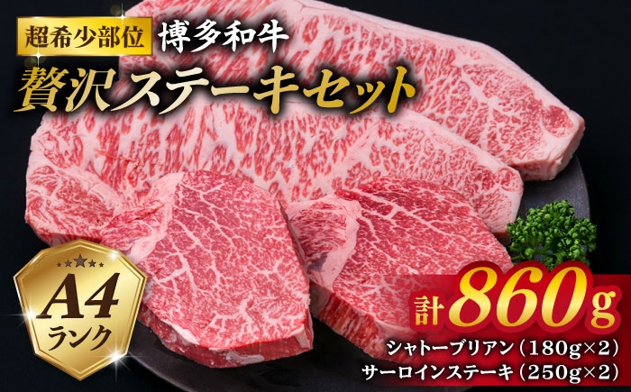 
                  【極厚ステーキ】シャトーブリアン 約180g×2枚 サーロインステーキ 約250g×2枚 合計4枚 博多和牛 A4ランク 和牛 ヒレ《糸島》【糸島ミートデリ工房】 [ACA176]
                