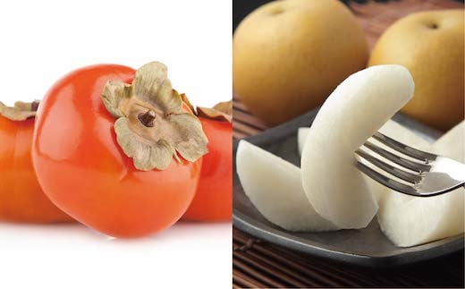 輝太郎柿と旬の梨セット 3kg