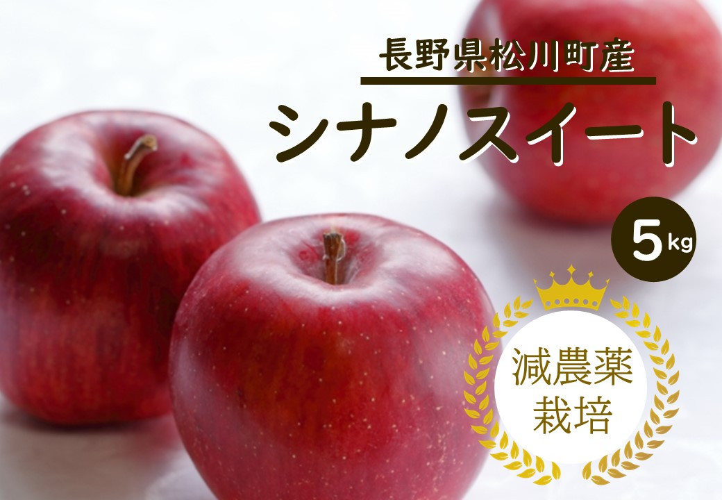 
YN12-24A りんご シナノスイート 約5kg 減農薬栽培 秀品／10月上旬頃から配送予定
