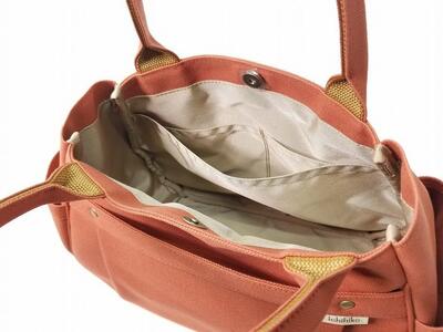 【いちひこ帆布】 マロンバッグ/レンガ