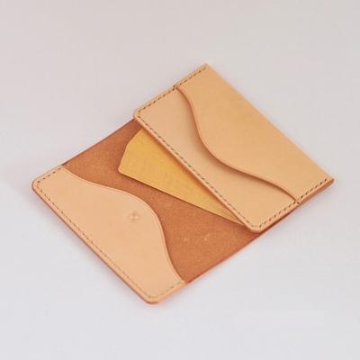 ふるさと納税 七尾市 【本革】名刺入れ/ナチュラル/ハンドメイド |  | 01
