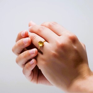 K18YGタイチンキャッツアイルチルクォーツ リング8mm(Fr004)