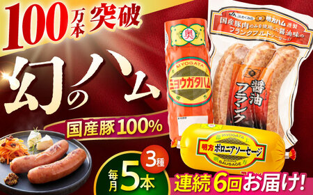 【6回定期便】明方ハム詰め合わせ Ａセット[AVBA004]ソーセージ 定期