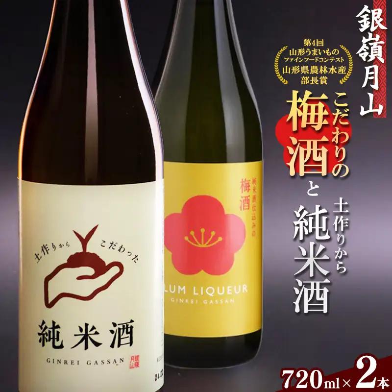 銀嶺月山 こだわり梅酒と純米酒セット（720ml×2本）　016-E-GS025