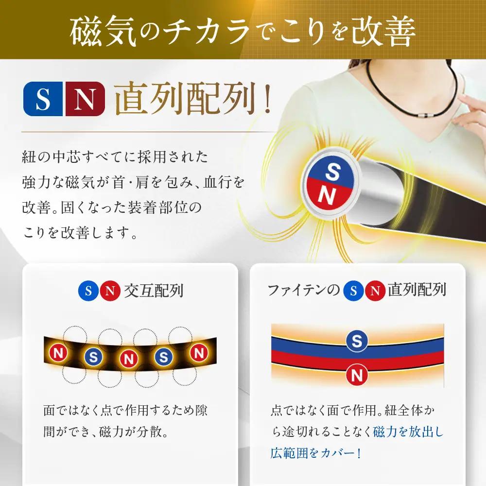 【ファイテン】RAKUWA磁気チタンネックレス(管理医療機器)メタルブラック＜45cm＞｜京都 人気ブランド ネックレス