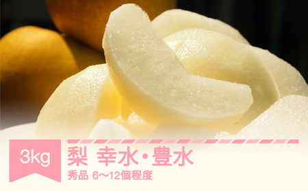 梨 幸水 豊水 秀品 約3㎏ (6～12個程度) 山形県産 フルーツ 果物 くだもの なし 和梨 sb-nahkx3 ※沖縄・離島への配送不可