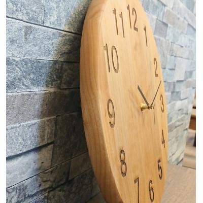 ふるさと納税 大川市 【2025年4月下旬発送】掛け時計　木の時計　木製　アルダー　丸形　大サイズ　直径32cm　 |  | 02