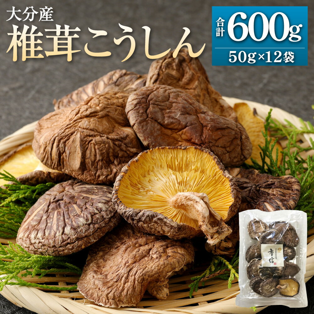 【ふるさと納税】大分産 椎茸 こうしん 計約600g（約50g×12袋） しいたけ きのこ キノコ 茸 乾しいたけ 小分け 国産 九州産 大分県 九重町 送料無料