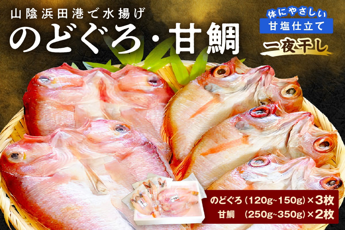 
            山陰浜田港「のどぐろ一夜干し・甘鯛一夜干し」 魚 干物 乾物 干もの ひもの 一夜干し のどぐろ アカムツ  アマダイ 甘鯛 鯛 セット 詰め合わせ ギフト 個包装 小分け 【1218】
          