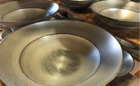 リム鉢　6寸　錫根来