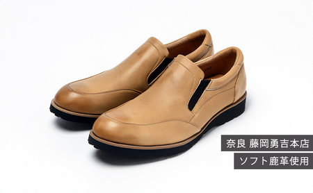  倭イズム ( ヤマトイズム ) 鹿革 シューズ 紳士靴 YA3302 （ ライトブラウン ） ファッション 革製品 革靴 お洒落 レザーシューズ やわらかい 快適 履き心地 3E  BN002 24