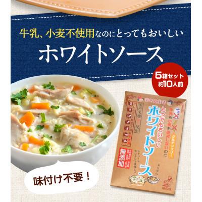 ふるさと納税 御坊市 牛乳も小麦も使用しないのにとってもおいしいホワイトソース　360g入×5個セット(御坊市)