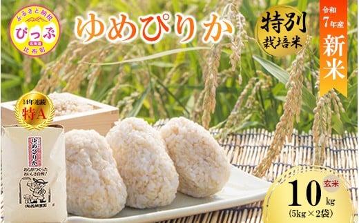 【先行予約】【西間農園】特別栽培米 ゆめぴりか みがき玄米 10kg JGAP認証農場 【11月から12月上旬発送】 米 お米 北海道米 特Aランク 国産 コメ 北海道 比布町 1005-052
