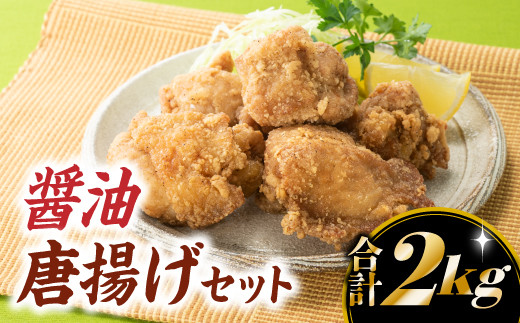 
            A1403.【合計2キロ】にんにく・生姜の風味が絶品！醤油唐揚げセット
          