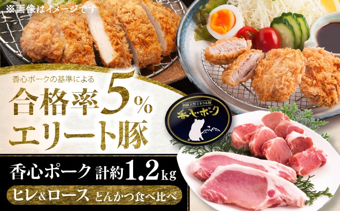 【香心ポーク】 とんかつ食べ比べ(計約1.2kg) 豚肉【有限会社コーシン】 [BHAH012]