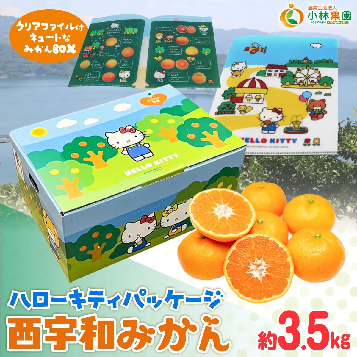 【先行受付】厳選　甘ーい小玉!西宇和みかん(ハローキティパッケージ)約3.5kg入【C24-7】【1121015】 YWTAD004